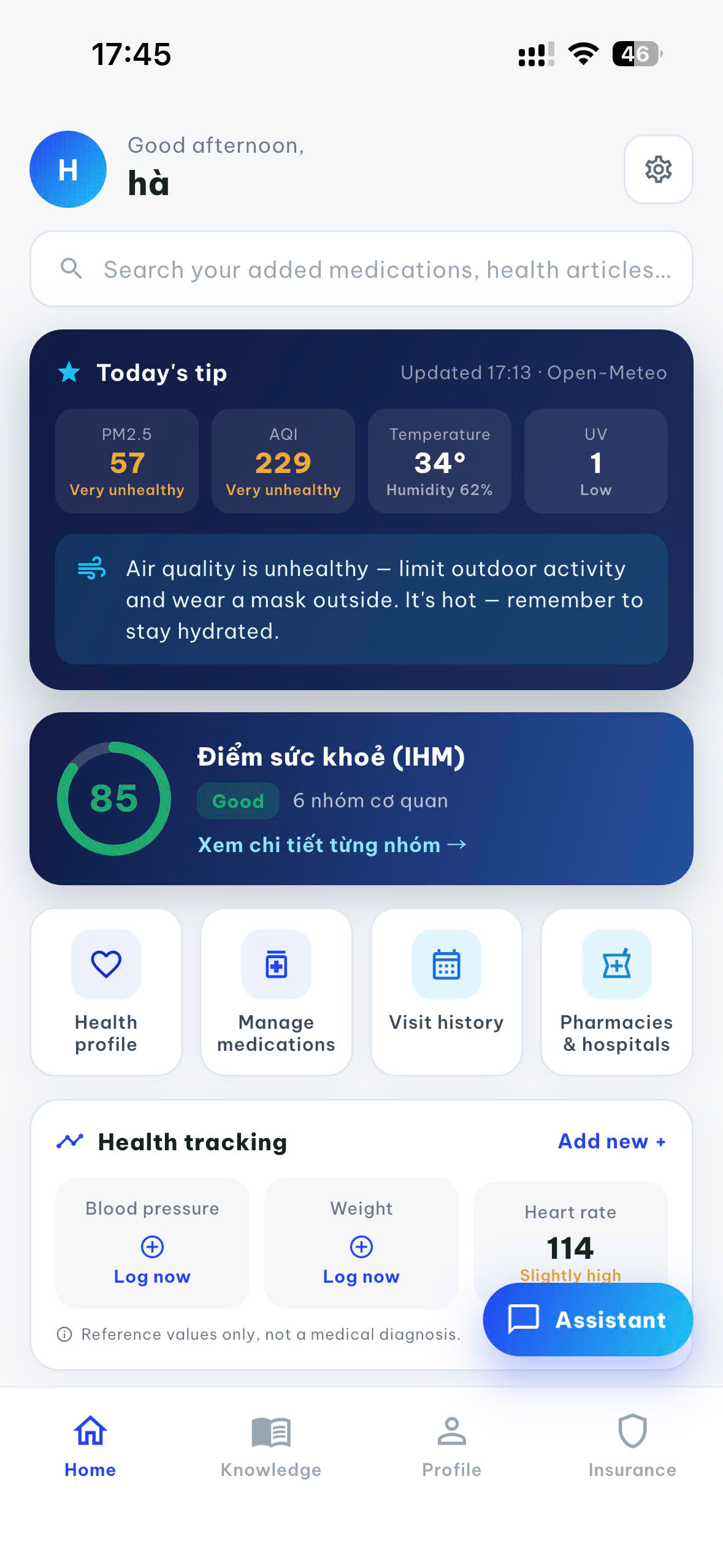 Bụt app screen: Home